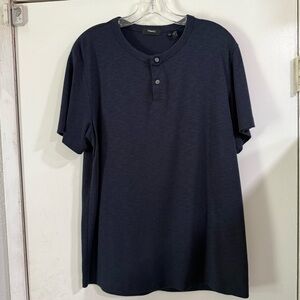 Theory  Navy Blue Henley Shirt